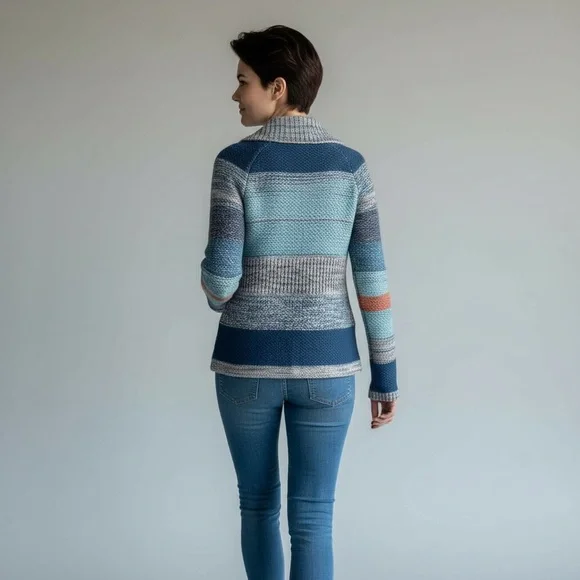 Mossimo Multi-Color Wool Blend Button Front Cardigan Women’s M - Picture 3 of 9